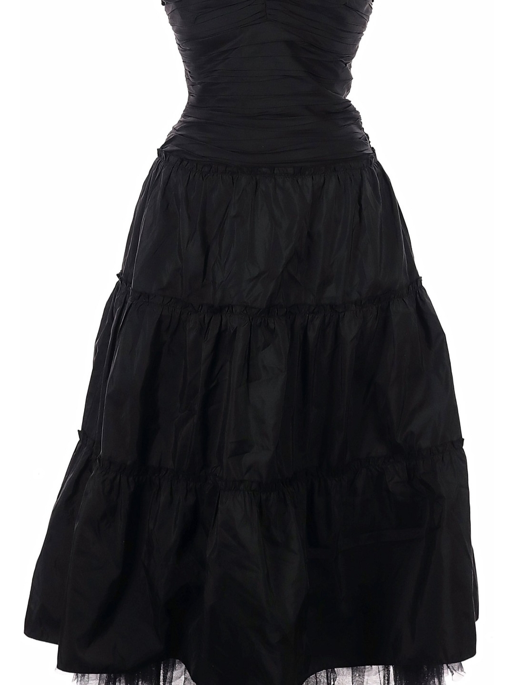 BCBGMaxAzria Black Tiered Maxi Skirt